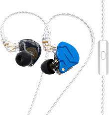 KZ ZSN Pro X Metal Headphones, 1BA+1DD Hybrid Technology, HIFI Bass, Monitor, Sport, with Noise Cancellation, Blue