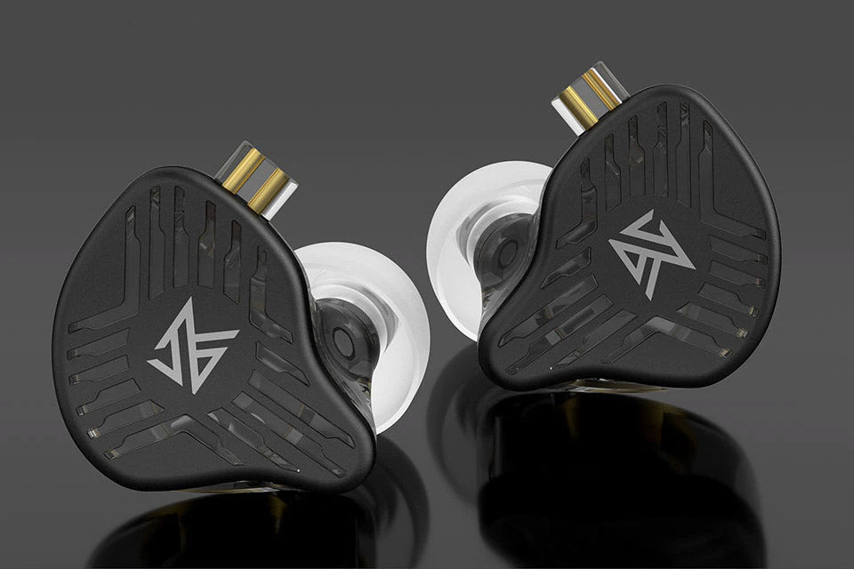 KZ EDS headphones, dynamic, HIFI Bass, DJ Monitor, metal, with noise cancellation, HD microphone, Black