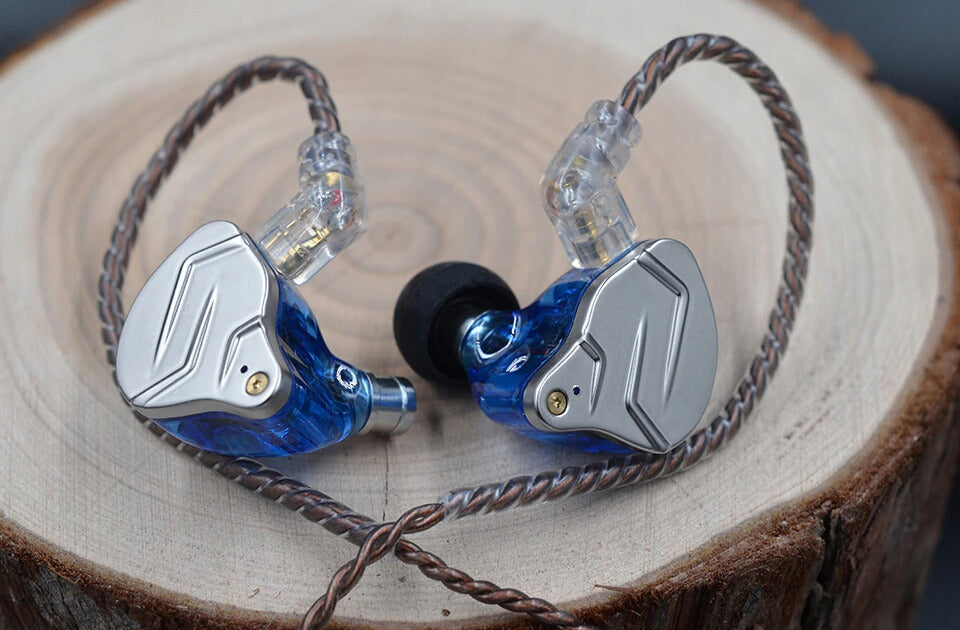 KZ ZSN Pro 1DD+1BA Headphone Hybrid Technology, HIFI Bass, Metal Noise Reduction Headphone, HD Microphone, Silver/Blue 