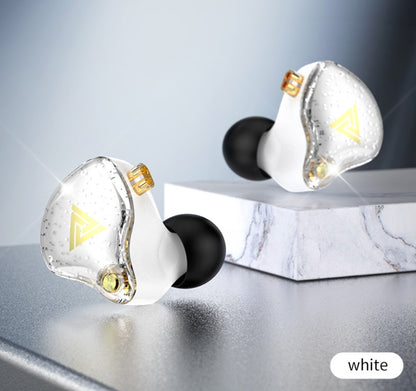 QKZ AK6 Pro 1DD ,Bass,HI-RES Audio,Monitor,Sport,Noise Cancellation,White 