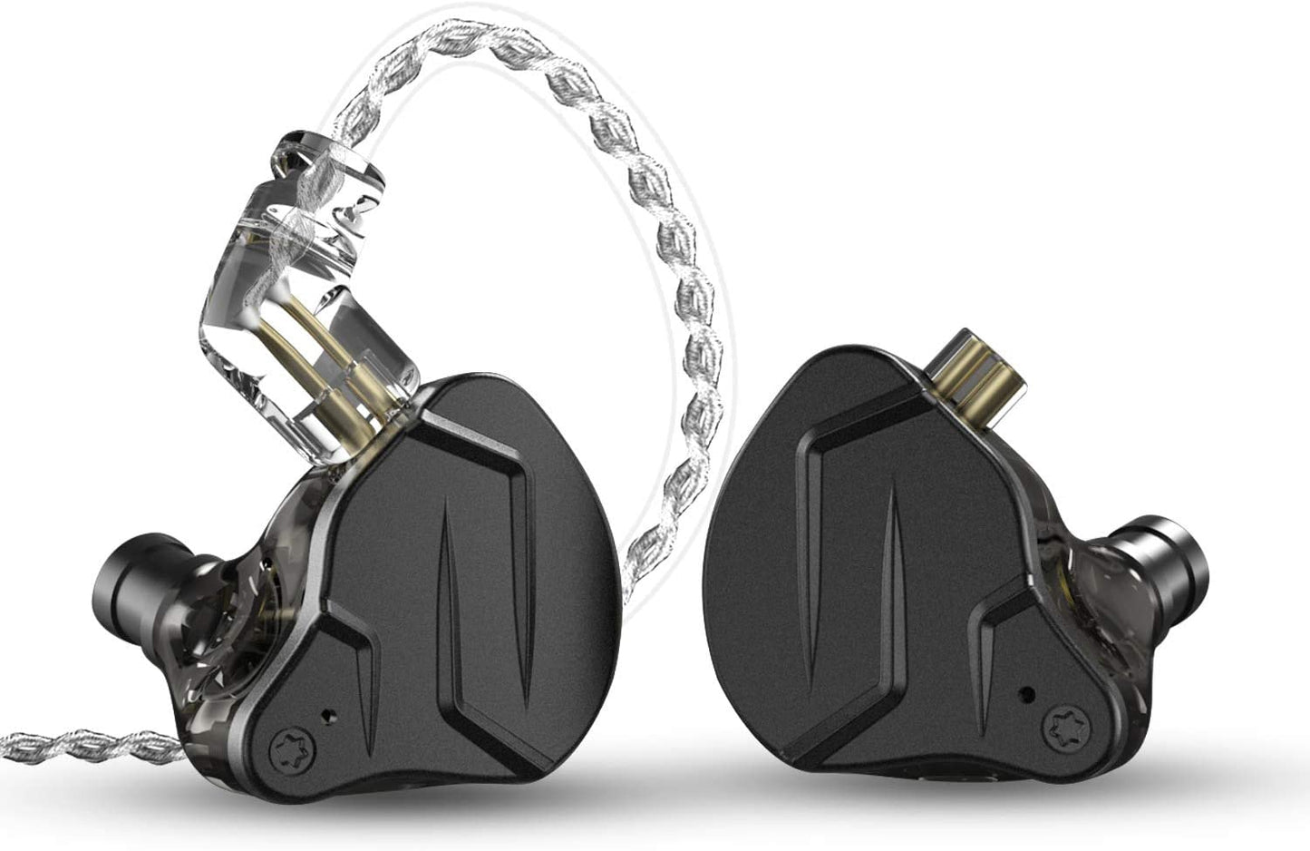 KZ ZSN Pro X Metal Headphones, 1BA+1DD Hybrid Technology, HIFI Bass, Monitor, Sport, with Noise Cancellation, Black 