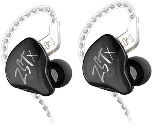 KZ ZST X Kopfhörer, 1BA+1DD, Hybrideinheit, In-Ear, HIFI Bass Sports, Mikrofon, Schwarz